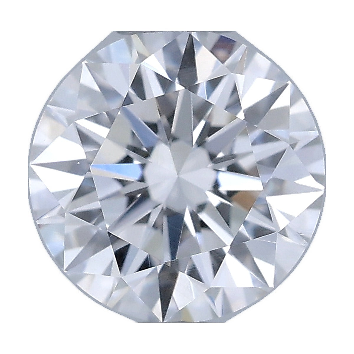 0.53 ct round lab-grown diamond, E color, VS2 clarity, IGI certified, still from its 360° video