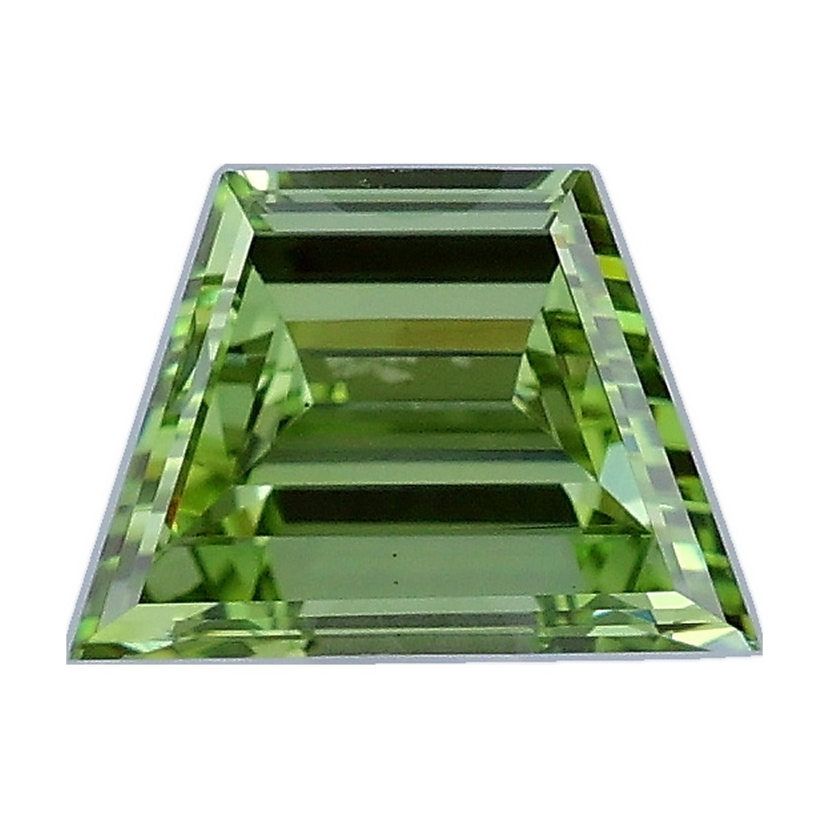 0.57 ct trapezoid lab-grown diamond, fancy vivid green, VS1 clarity, IGI certified, still from its 360° video