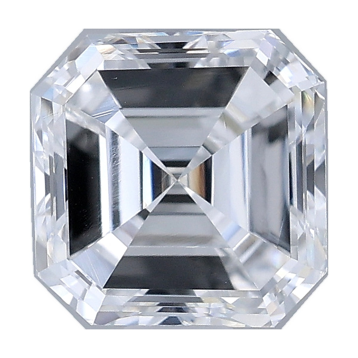 0.74 ct asscher lab-grown diamond, D color, VVS2 clarity, IGI certified, still from its 360° video