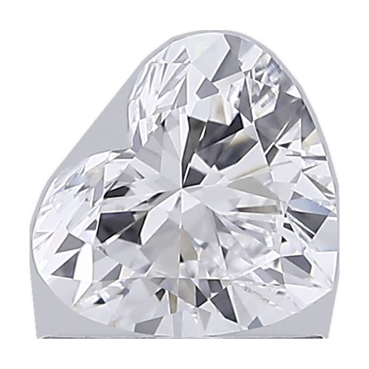 0.87 ct heart lab-grown diamond, D color, VS2 clarity, IGI certified, still from its 360° video