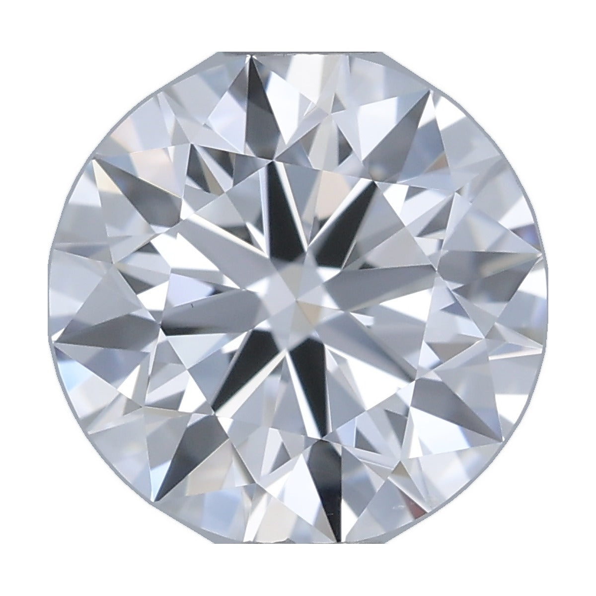 0.99 ct round lab-grown diamond, E color, VVS2 clarity, IGI certified, still from its 360° video