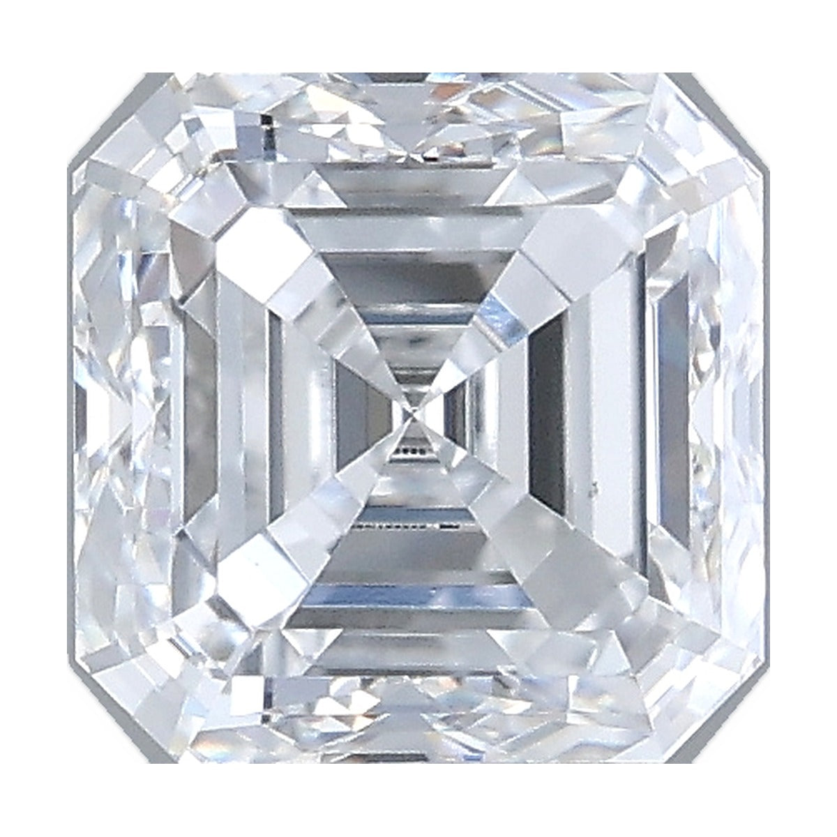 1.00 ct asscher lab-grown diamond, D color, VS1 clarity, IGI certified, still from its 360° video