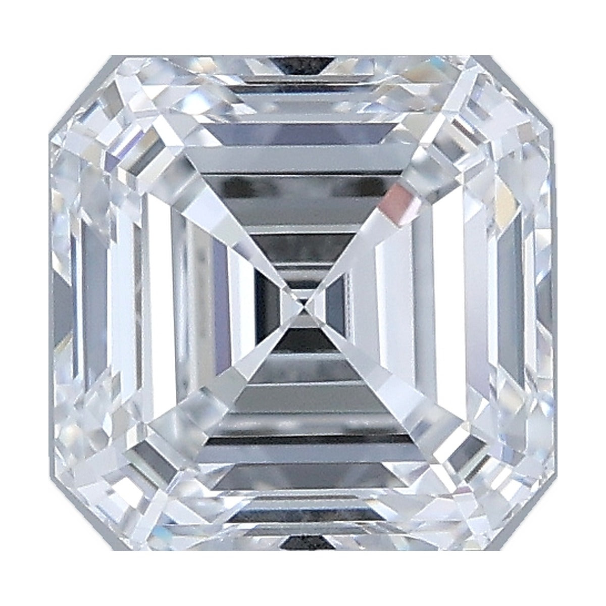 1.01 ct asscher lab-grown diamond, D color, VVS2 clarity, IGI certified, still from its 360° video
