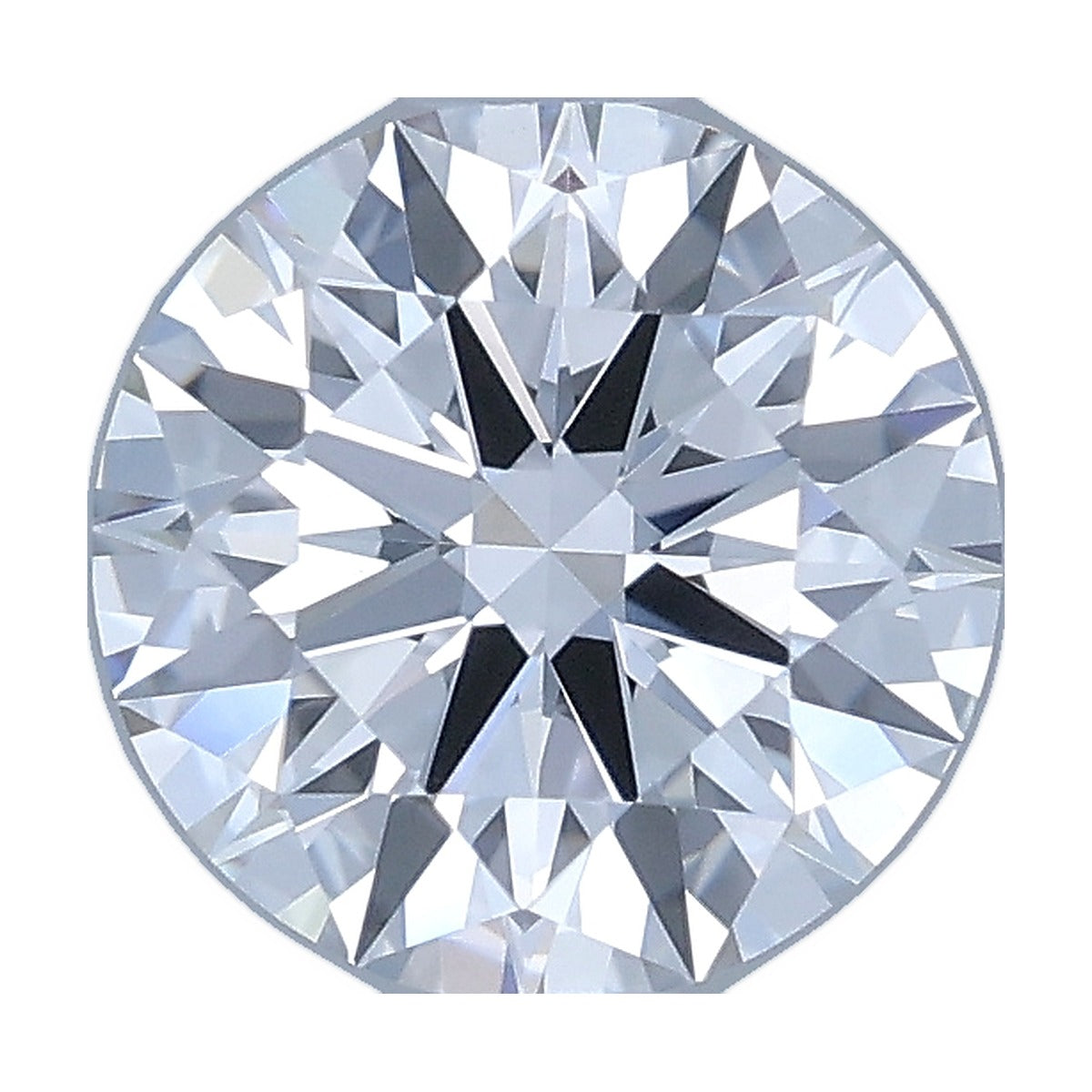 1.01 ct round lab-grown diamond, D color, VS1 clarity, IGI certified, still from its 360° video