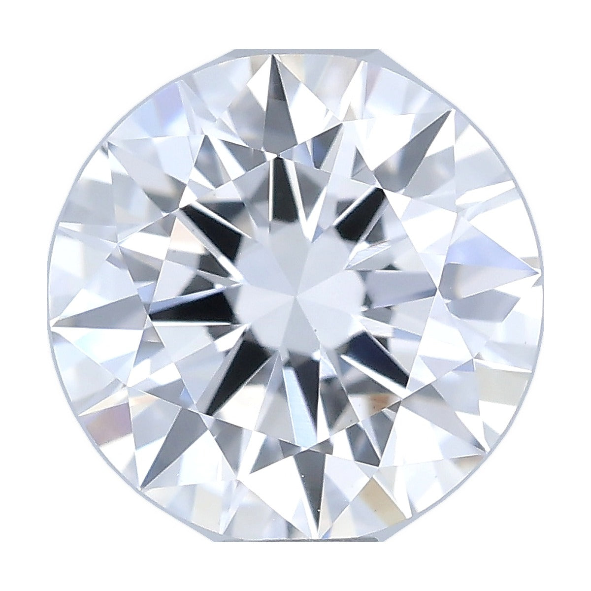 1.02 ct round lab-grown diamond, D color, VS1 clarity, IGI certified, still from its 360° video