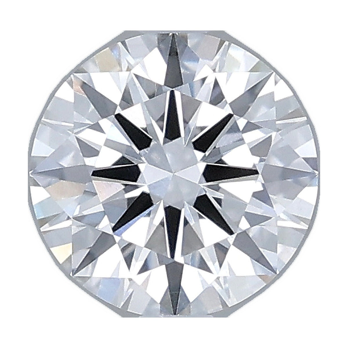 1.02 ct round lab-grown diamond, D color, VVS2 clarity, IGI certified, still from its 360° video