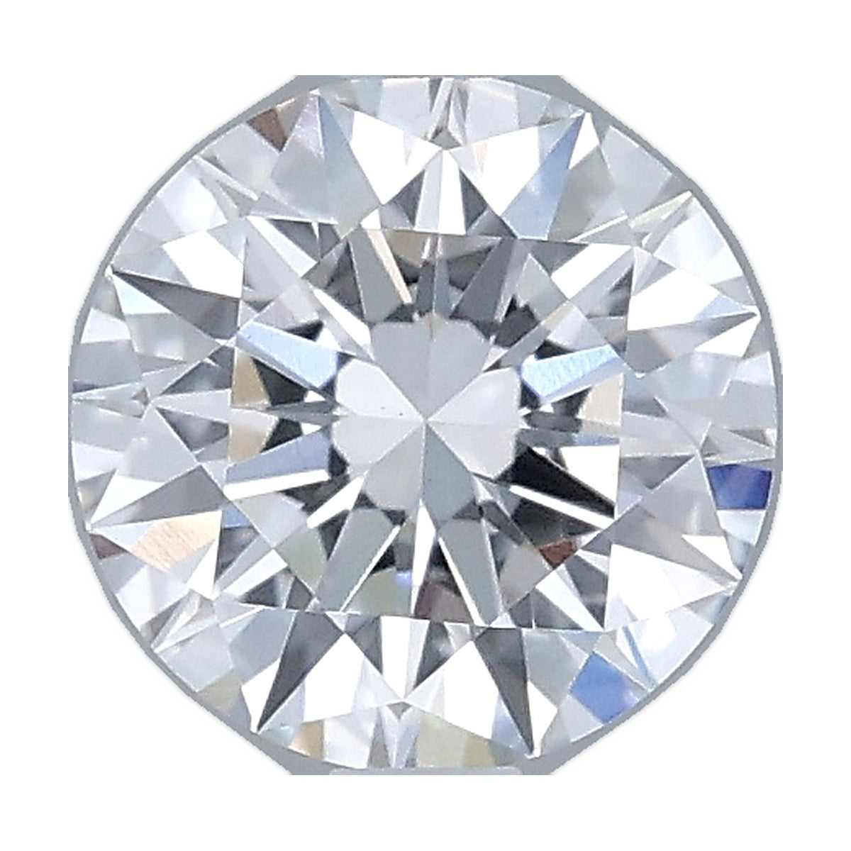 1.02 ct round lab-grown diamond, D color, VVS2 clarity, IGI certified, still from its 360° video