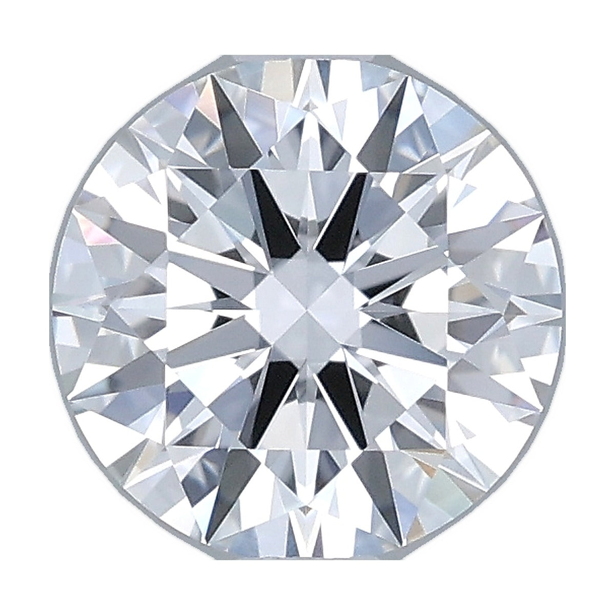 1.02 ct round lab-grown diamond, D color, VVS2 clarity, IGI certified, still from its 360° video
