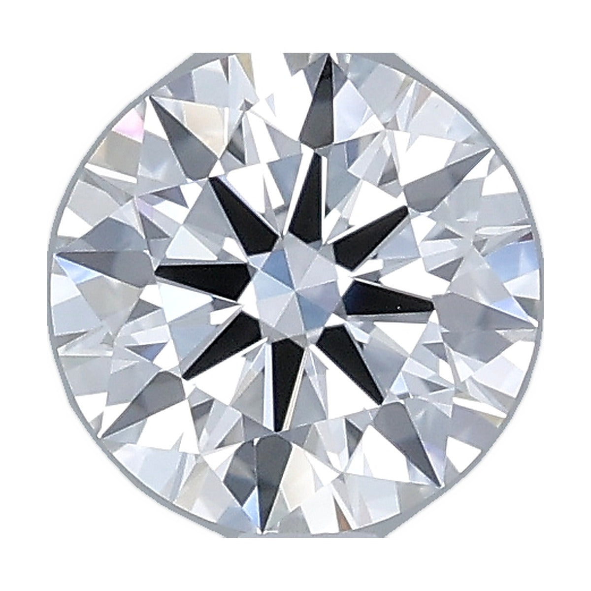1.02 ct round lab-grown diamond, D color, VVS2 clarity, IGI certified, still from its 360° video