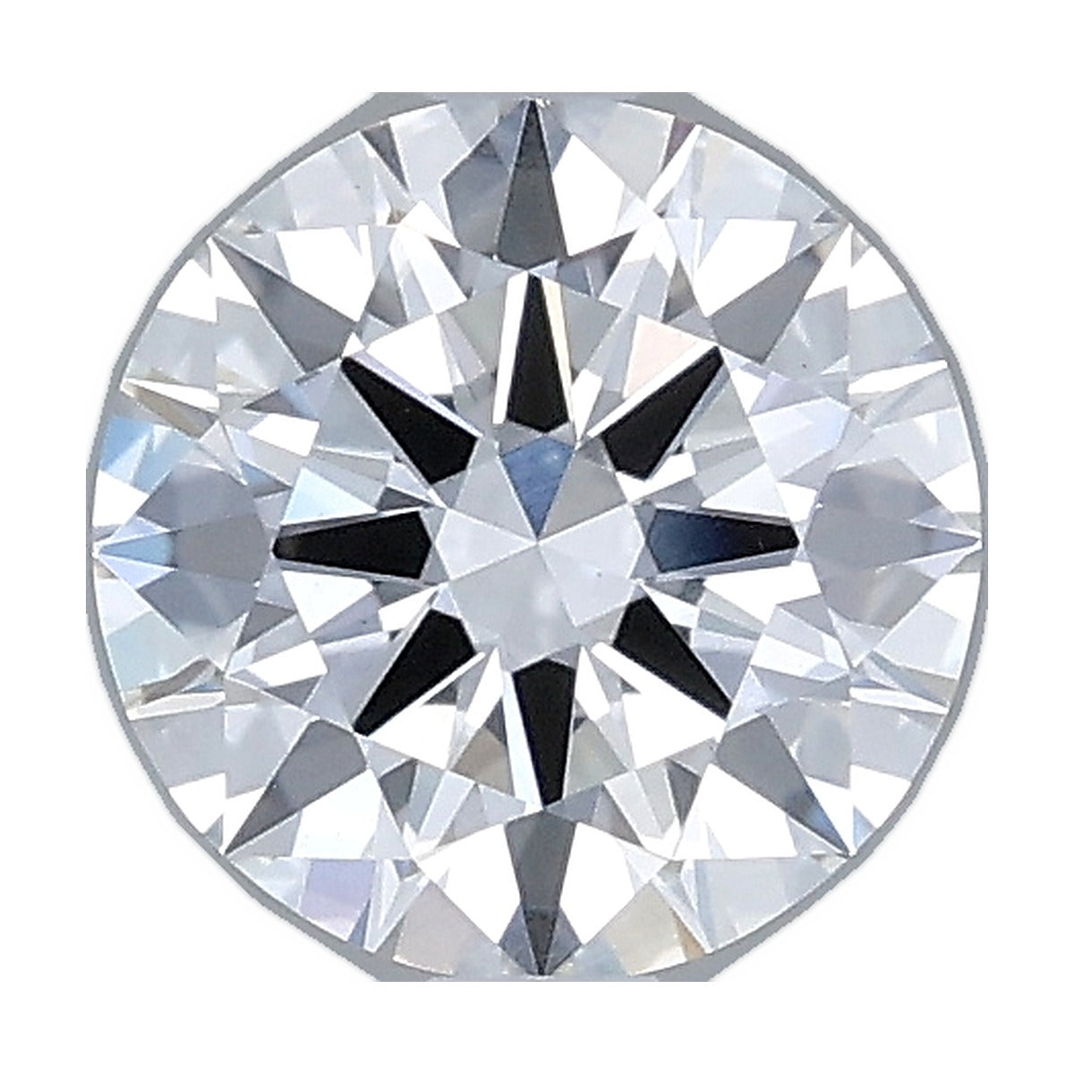 1.02 ct round lab-grown diamond, D color, VVS2 clarity, IGI certified, still from its 360° video