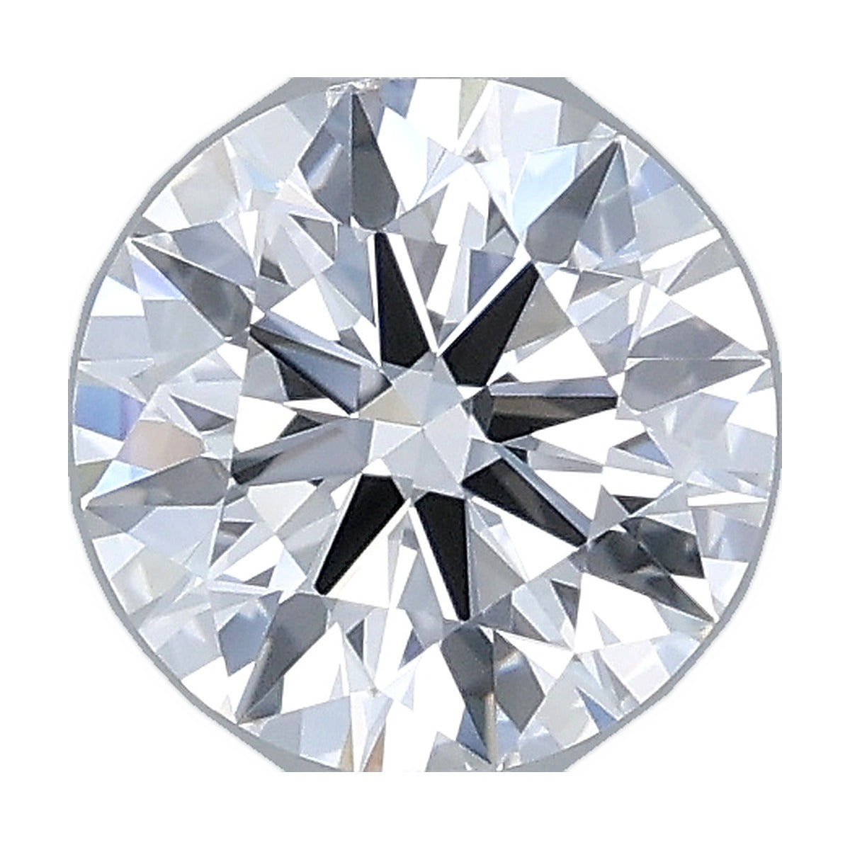 1.02 ct round lab-grown diamond, E color, VS2 clarity, IGI certified, still from its 360° video