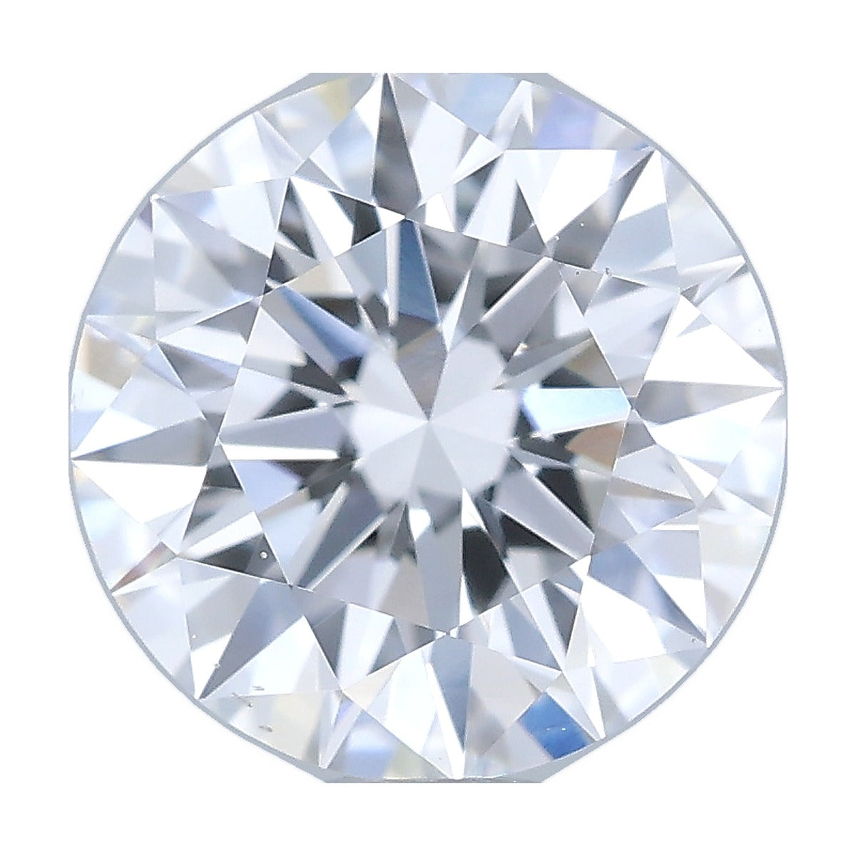 1.03 ct round lab-grown diamond, D color, VS1 clarity, IGI certified, still from its 360° video