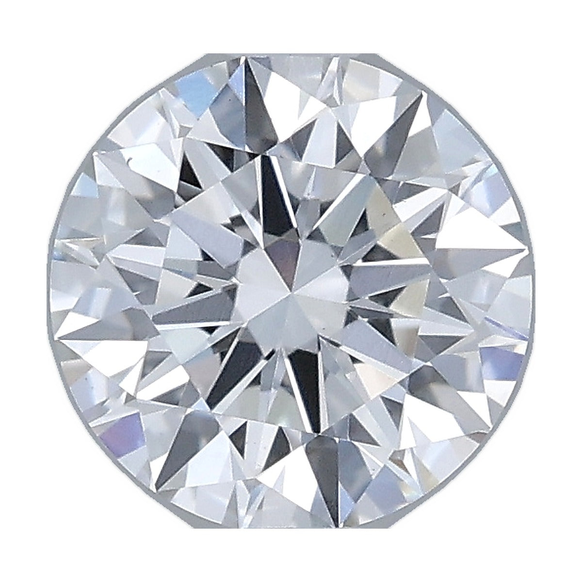 1.03 ct round lab-grown diamond, D color, VS1 clarity, IGI certified, still from its 360° video
