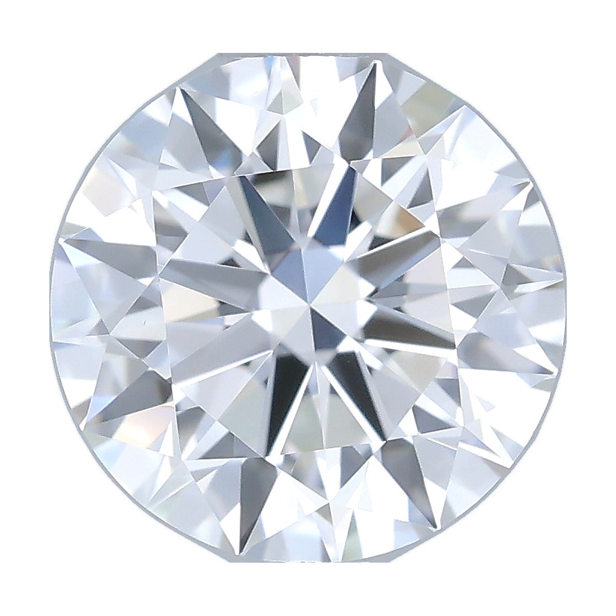 1.03 ct round lab-grown diamond, D color, VVS2 clarity, IGI certified, still from its 360° video