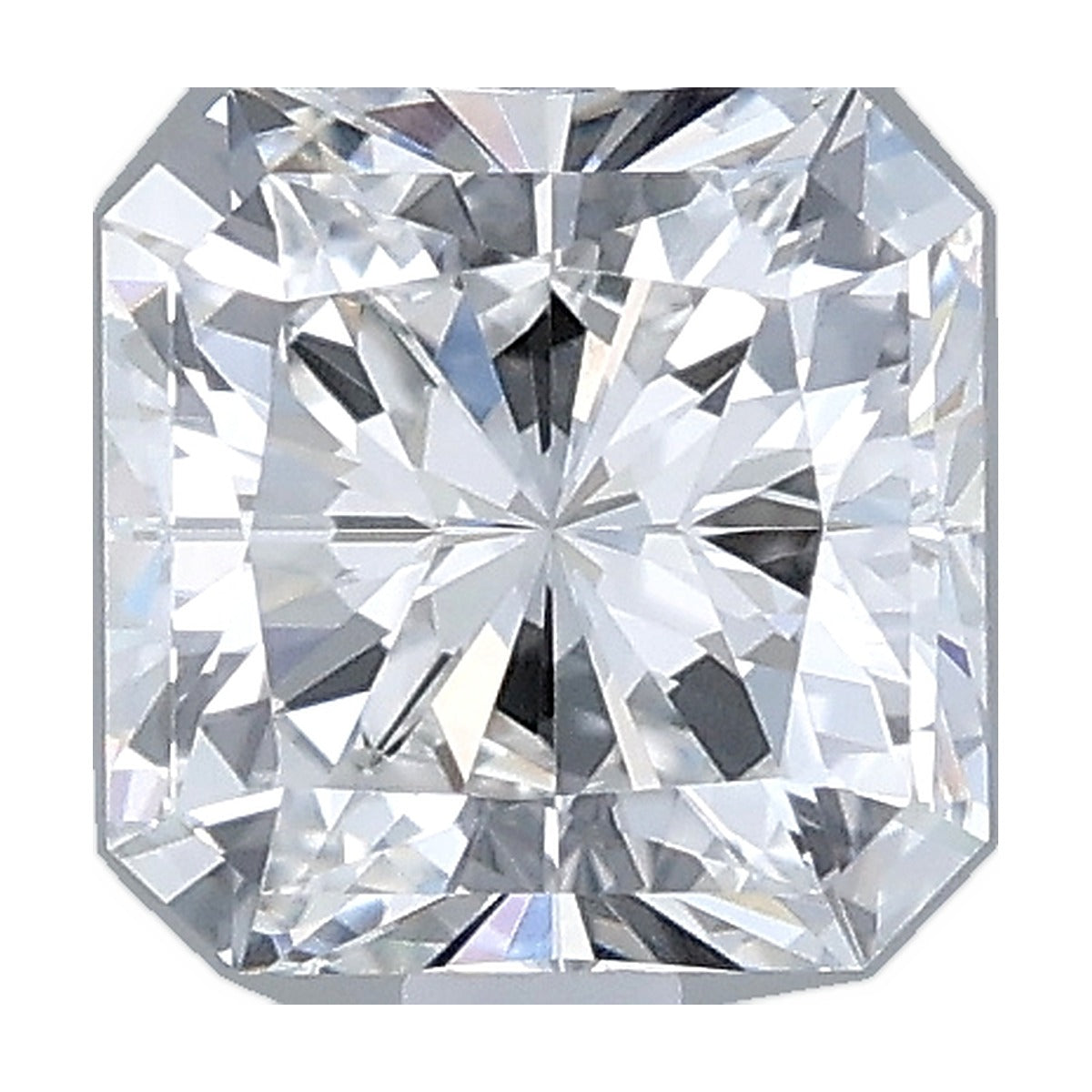 1.03 ct square radiant lab-grown diamond, E color, VVS2 clarity, IGI certified, still from its 360° video