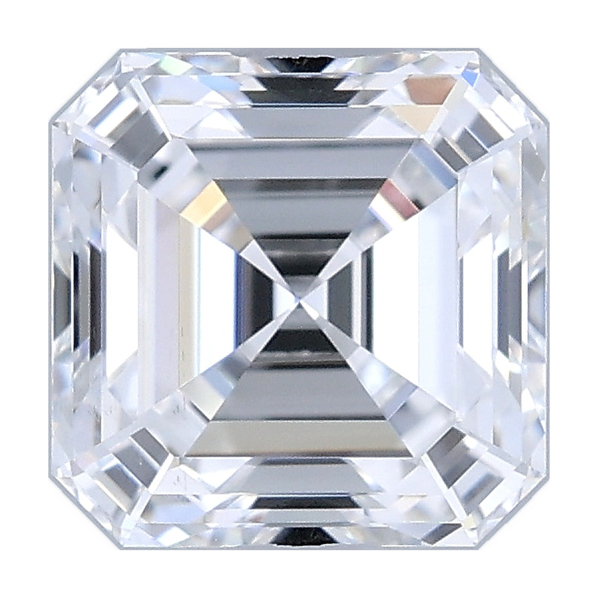 1.05 ct asscher lab-grown diamond, D color, VS2 clarity, IGI certified, still from its 360° video