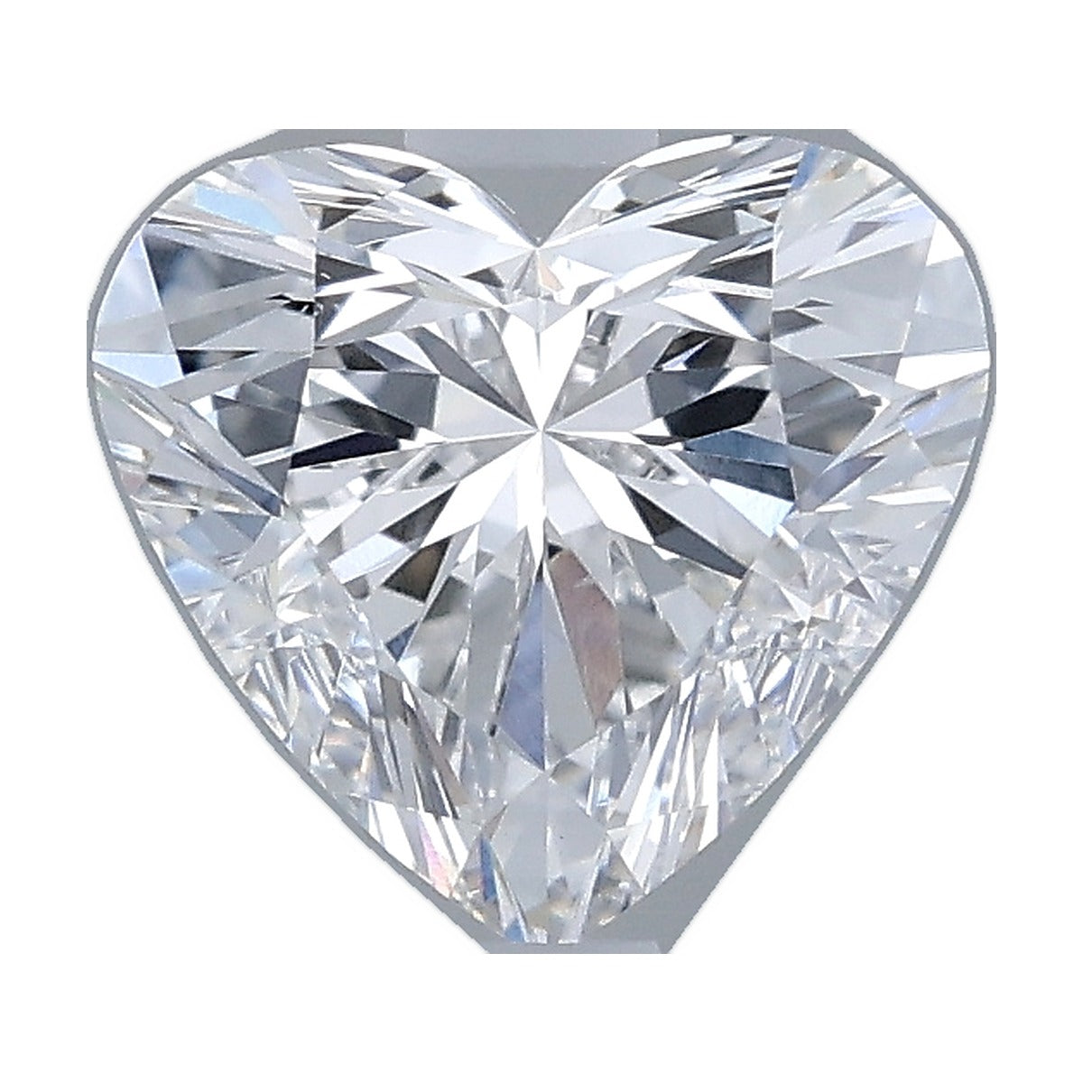 1.05 ct heart lab-grown diamond, E color, VS1 clarity, IGI certified, still from its 360° video