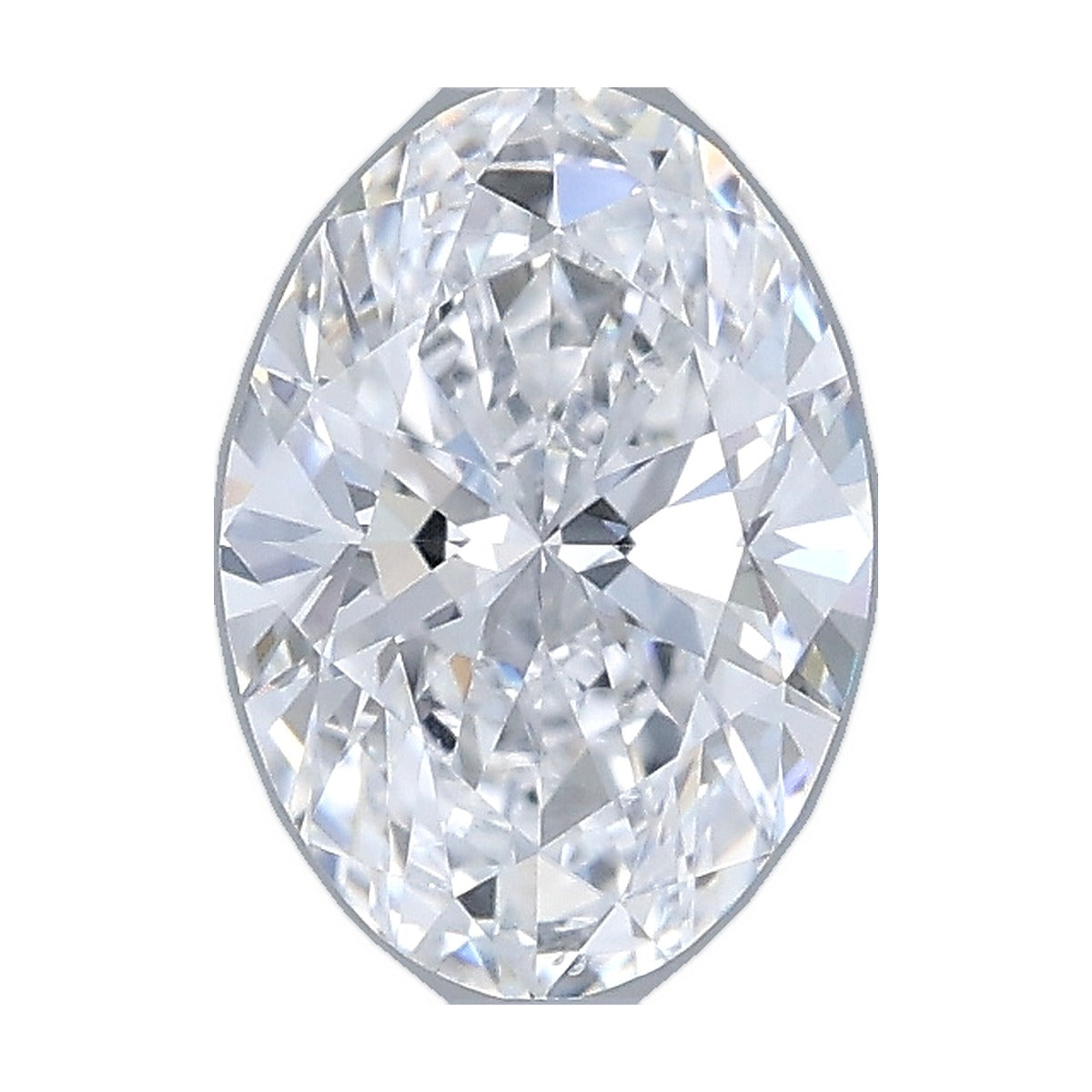 1.06 ct oval lab-grown diamond, D color, VS1 clarity, IGI certified, still from its 360° video