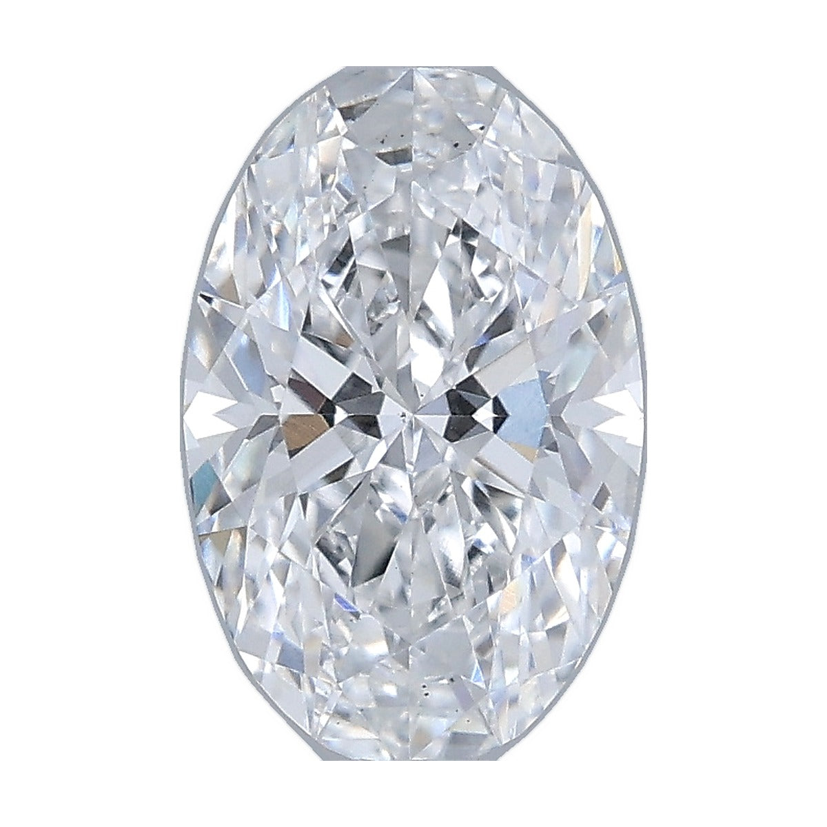 1.06 ct oval lab-grown diamond, D color, VS2 clarity, IGI certified, still from its 360° video