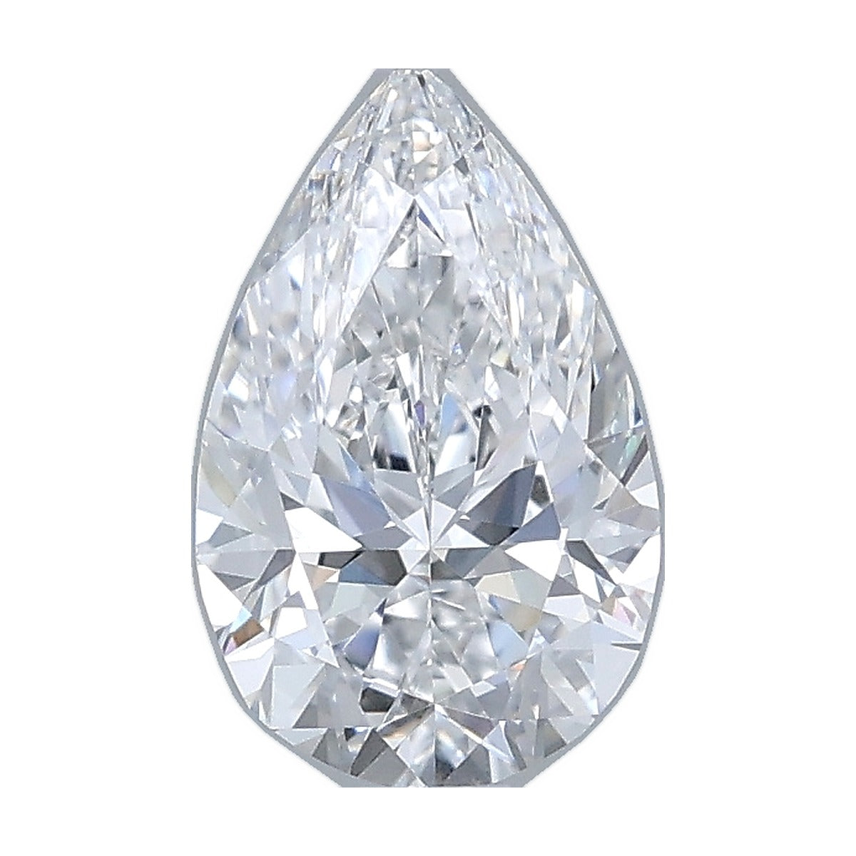 1.06 ct pear lab-grown diamond, D color, VVS2 clarity, IGI certified, still from its 360° video