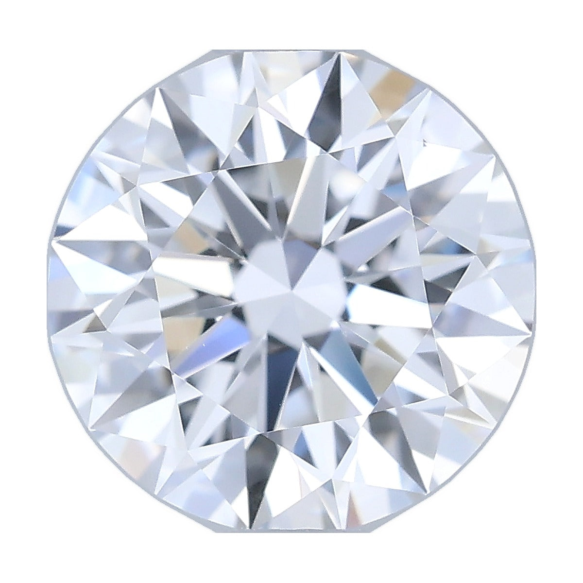 1.06 ct round lab-grown diamond, D color, VVS2 clarity, IGI certified, still from its 360° video