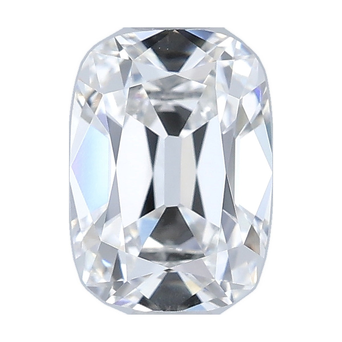 1.08 ct elongated old mine cushion lab-grown diamond, E color, VVS2 clarity, IGI certified, still from its 360° video