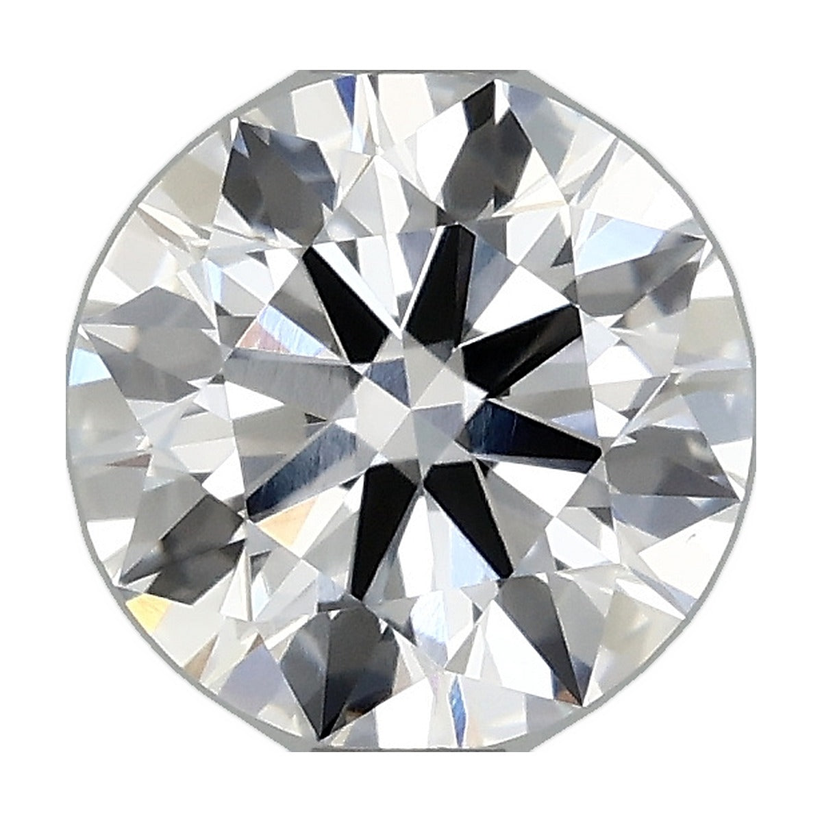 1.09 ct round lab-grown diamond, E color, VS1 clarity, IGI certified, still from its 360° video