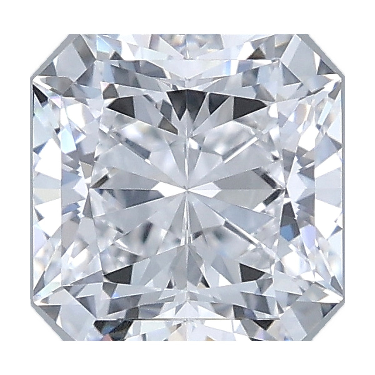 1.10 ct square radiant lab-grown diamond, D color, VVS1 clarity, IGI certified, still from its 360° video