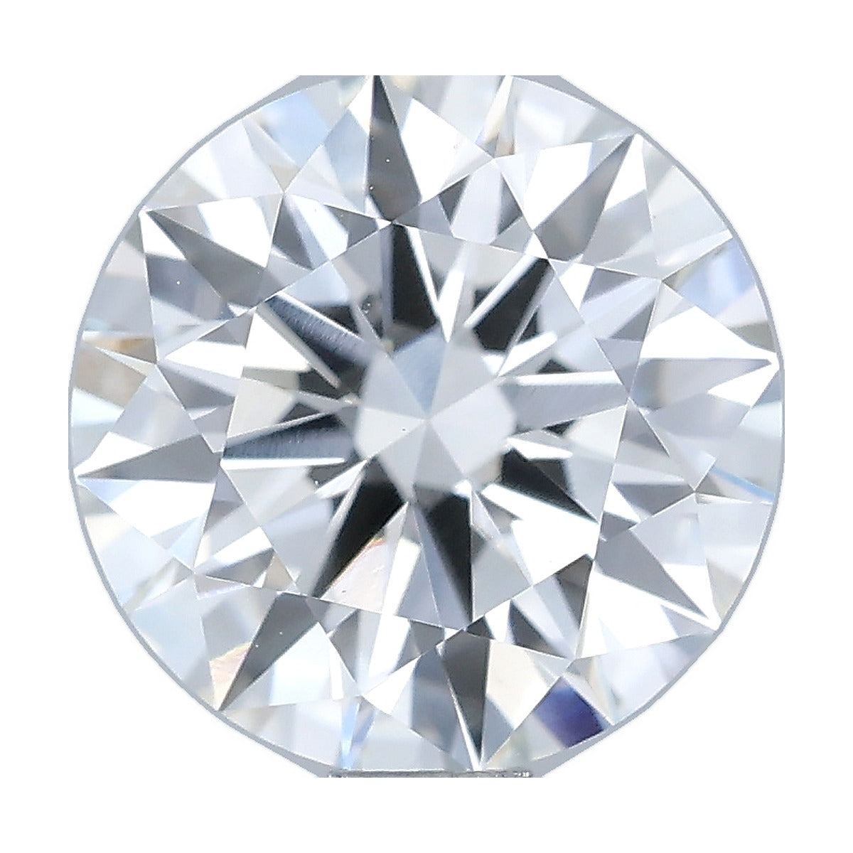 1.24 ct round lab-grown diamond, F color, VS1 clarity, IGI certified, still from its 360° video