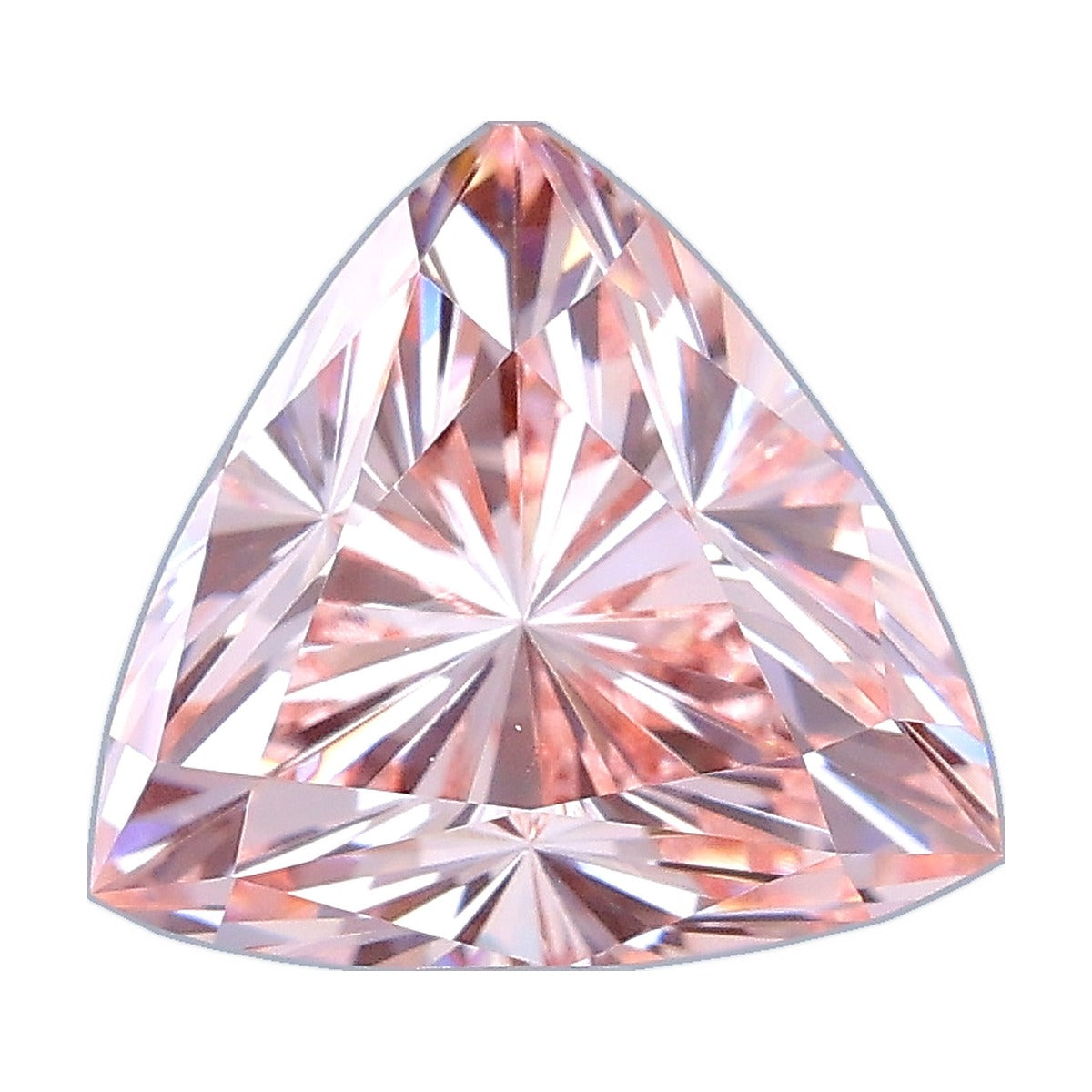1.28 ct trillion lab-grown diamond, fancy vivid pink, VVS2 clarity, IGI certified, still from its 360° video