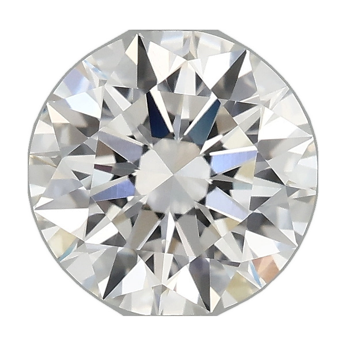 1.28 ct round lab-grown diamond, E color, VVS2 clarity, IGI certified, still from its 360° video