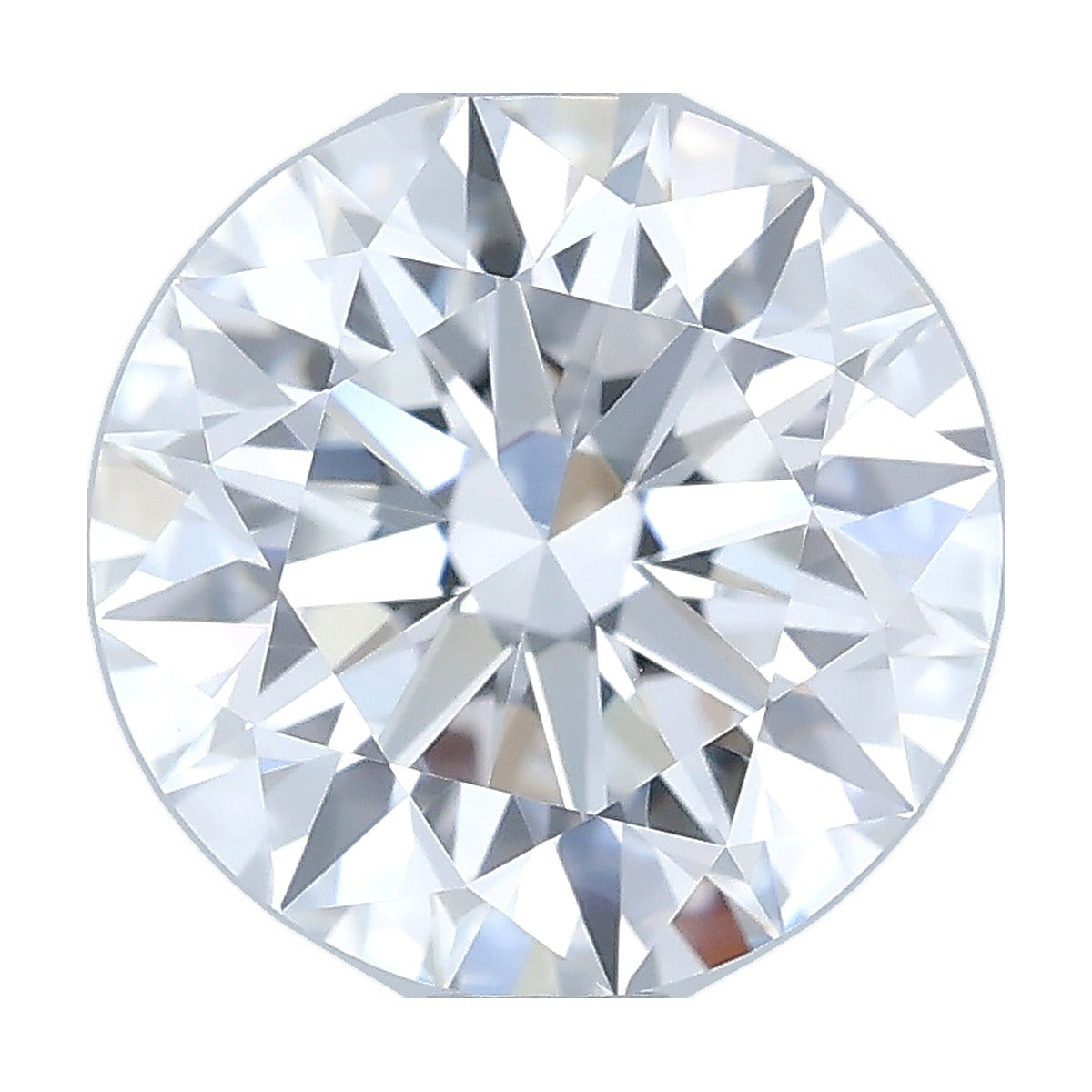 1.30 ct round lab-grown diamond, D color, VVS2 clarity, IGI certified, still from its 360° video
