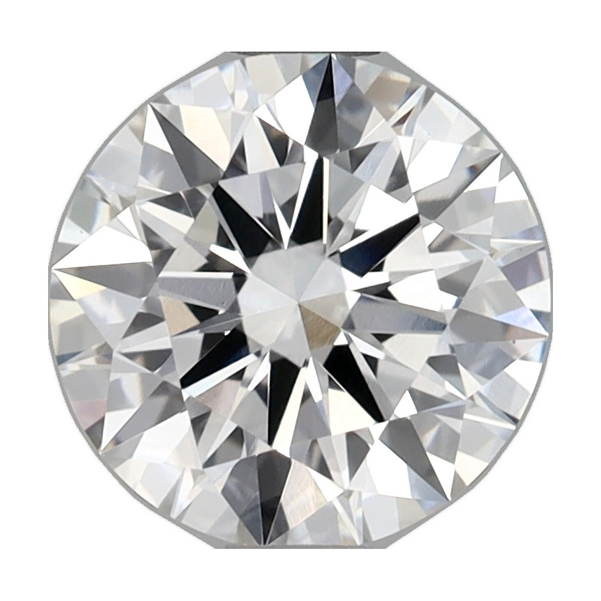 1.30 ct round lab-grown diamond, D color, VVS2 clarity, IGI certified, still from its 360° video