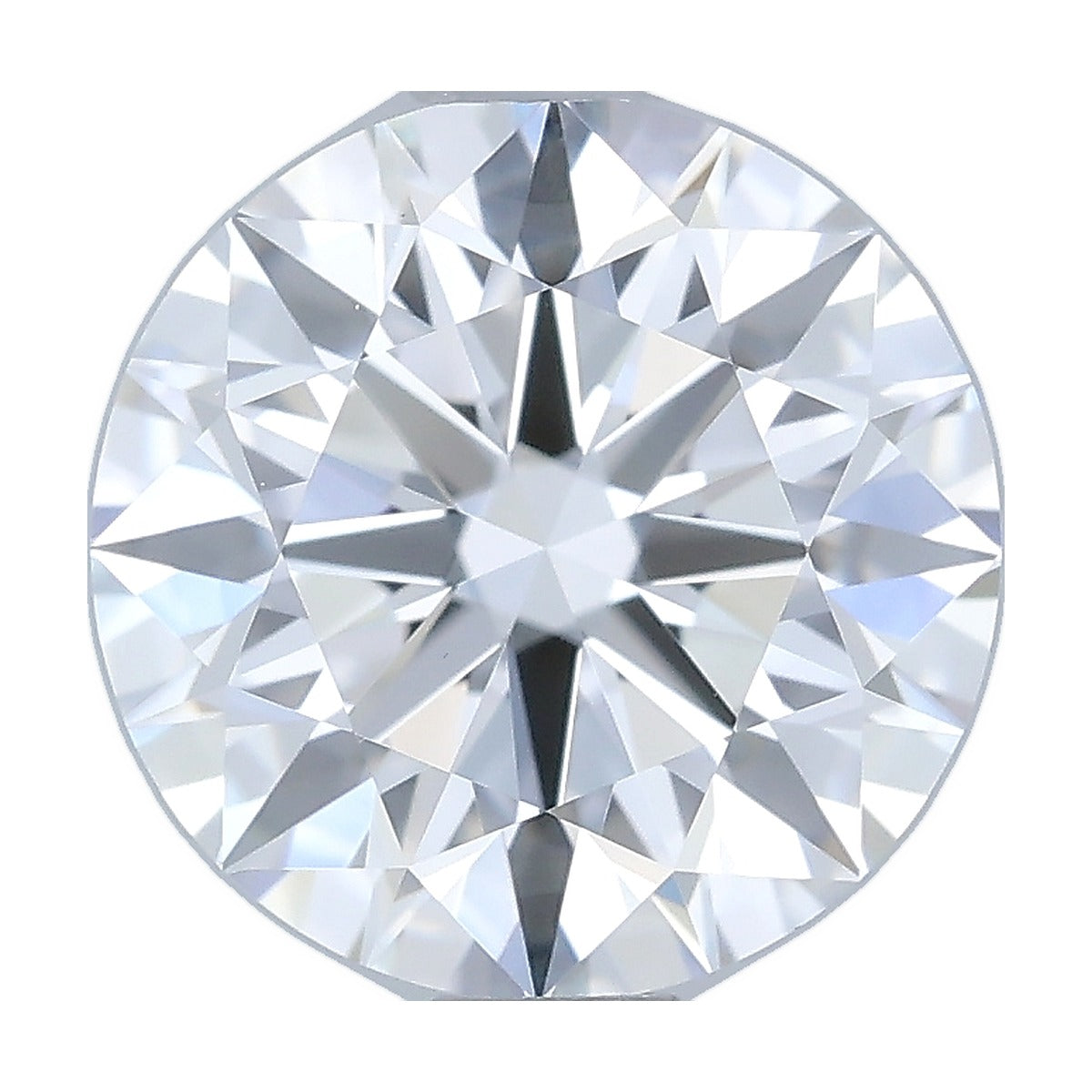 1.34 ct round lab-grown diamond, D color, VS1 clarity, IGI certified, still from its 360° video