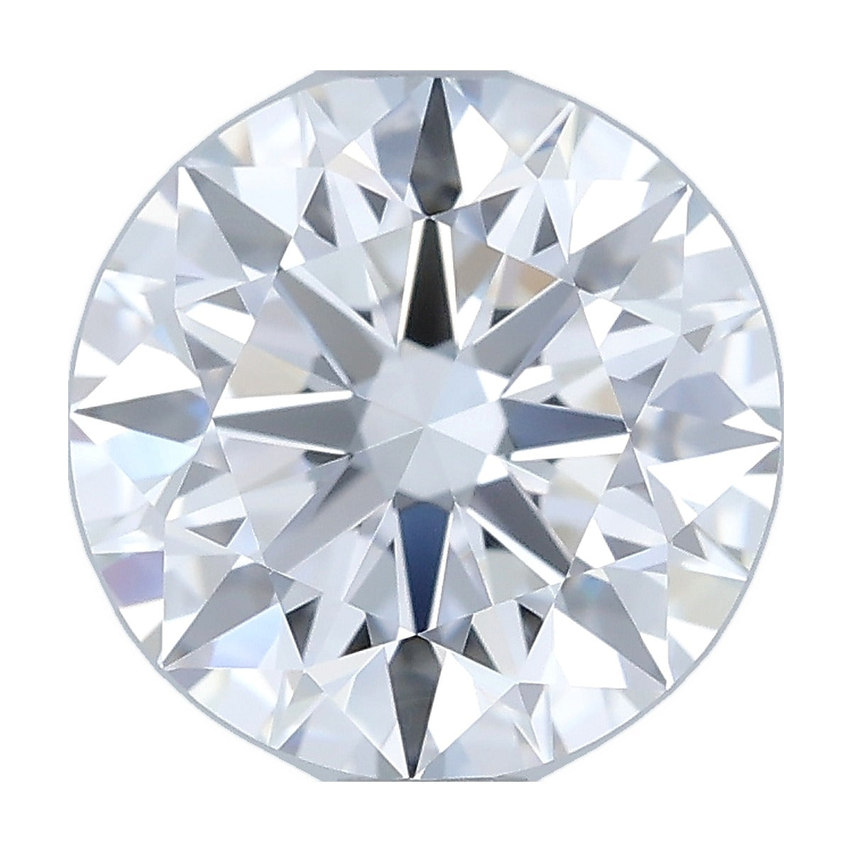 1.37 ct round lab-grown diamond, D color, VVS2 clarity, IGI certified, still from its 360° video