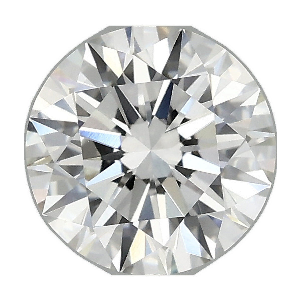 1.38 ct round lab-grown diamond, F color, VVS1 clarity, IGI certified, still from its 360° video