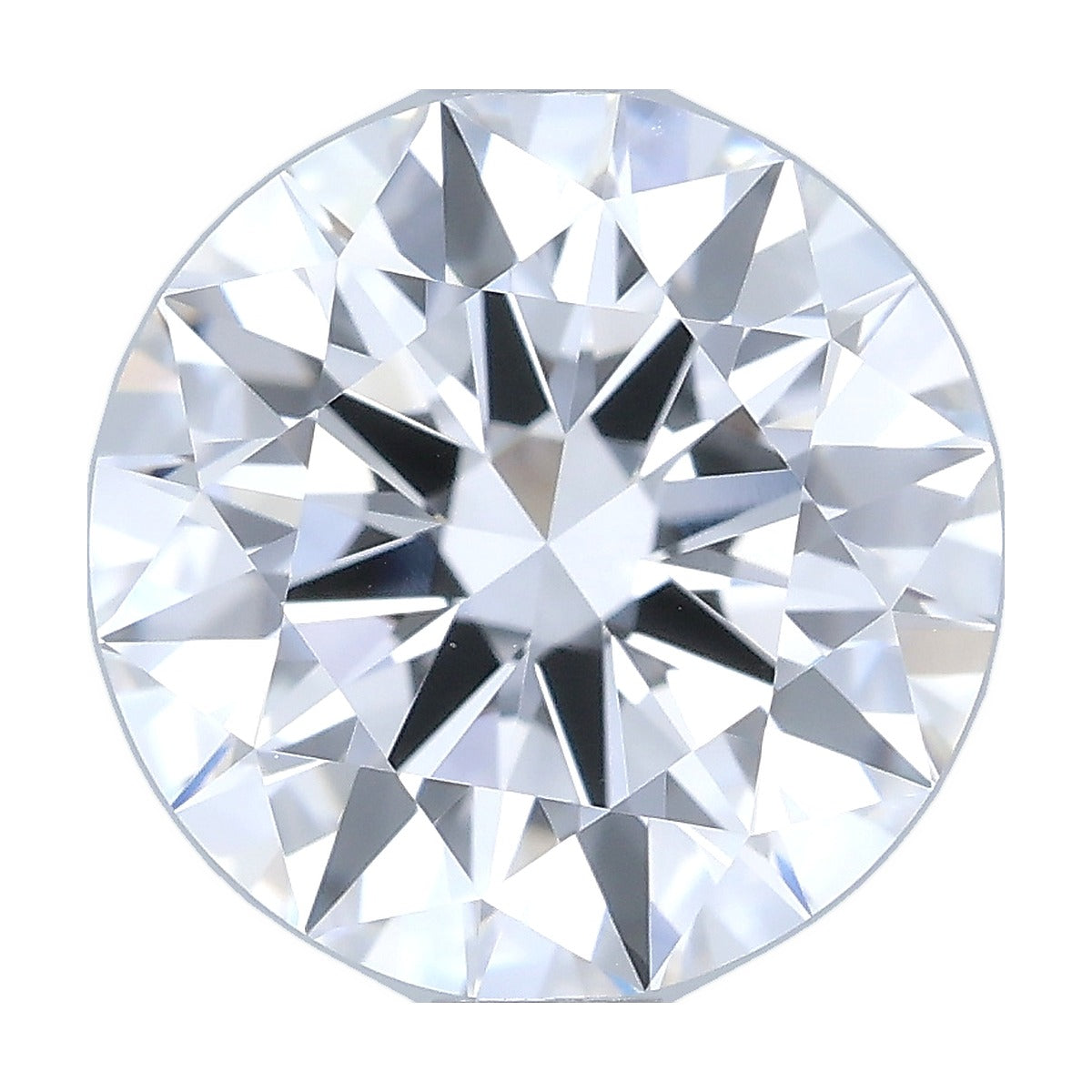 1.41 ct round lab-grown diamond, D color, VVS2 clarity, IGI certified, still from its 360° video