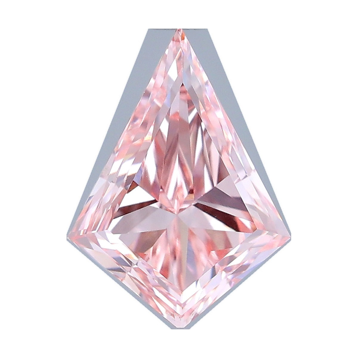1.43 ct kite lab-grown diamond, fancy intense pink, VS1 clarity, IGI certified, still from its 360° video
