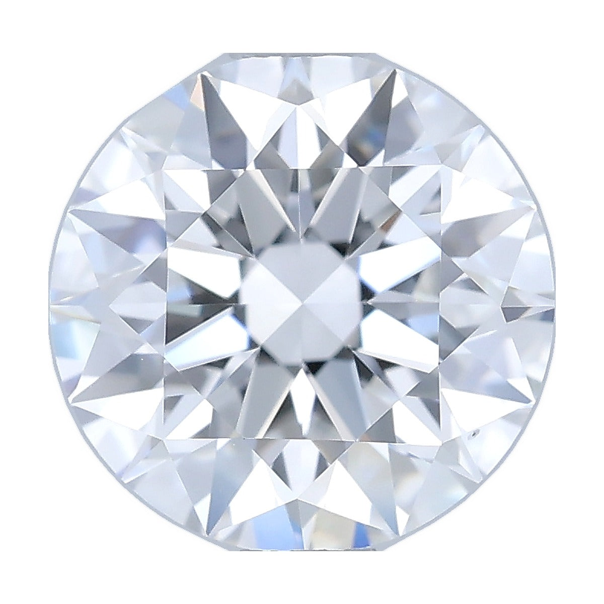 1.43 ct round lab-grown diamond, D color, VS1 clarity, IGI certified, still from its 360° video