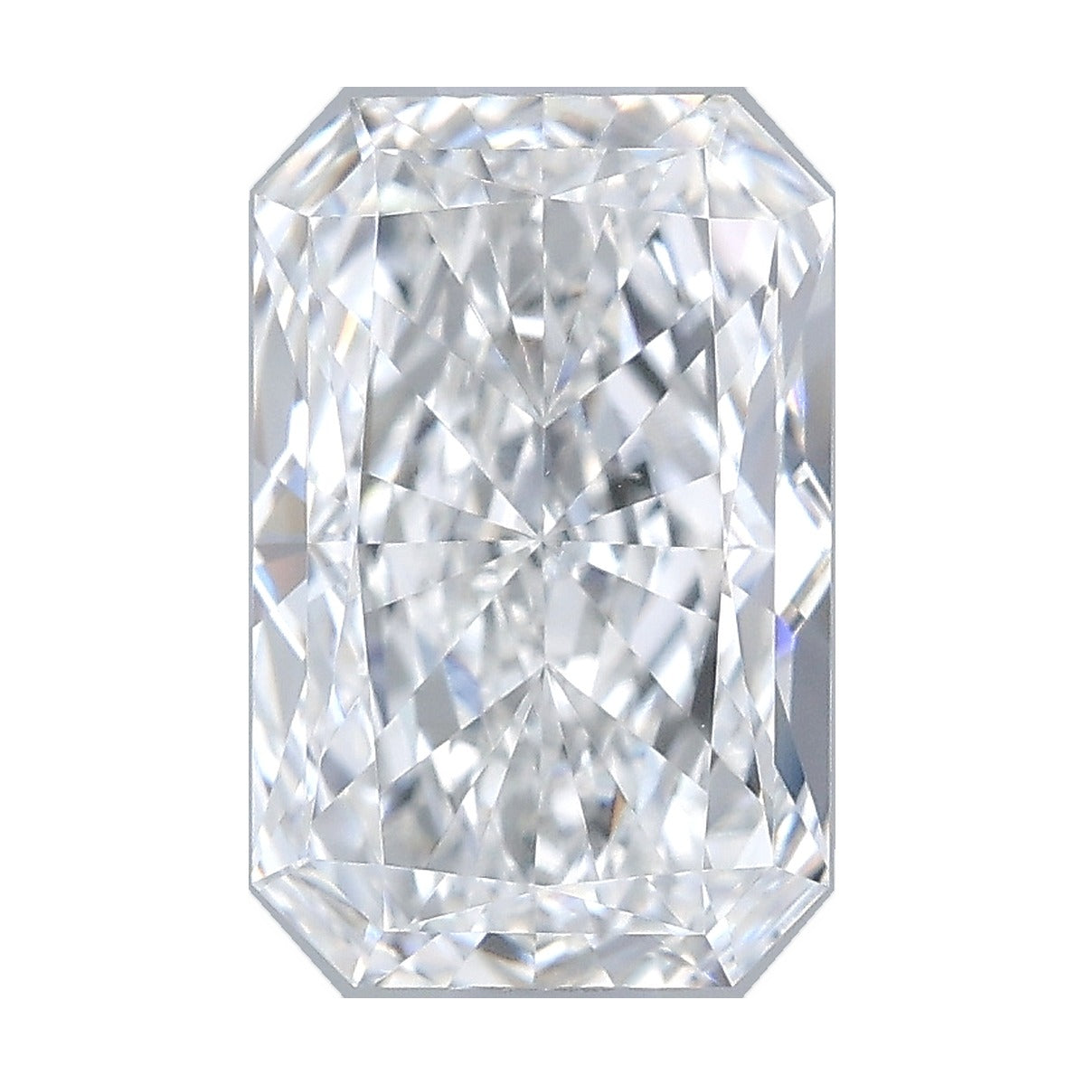 1.45 ct radiant lab-grown diamond, E color, VVS2 clarity, IGI certified, still from its 360° video