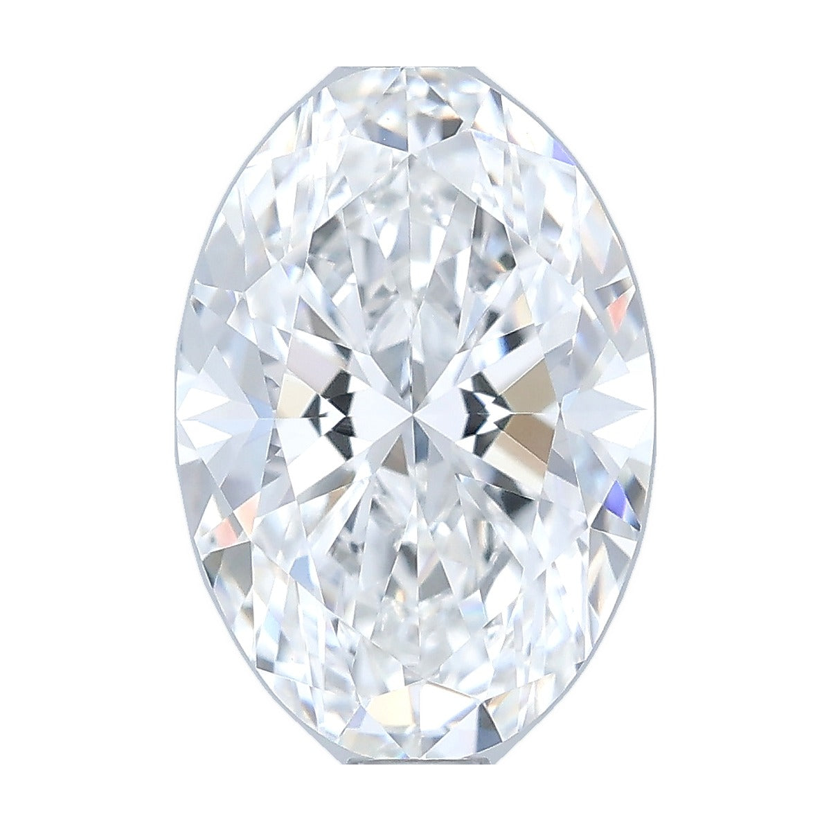 1.47 ct oval lab-grown diamond, D color, VVS2 clarity, IGI certified, still from its 360° video