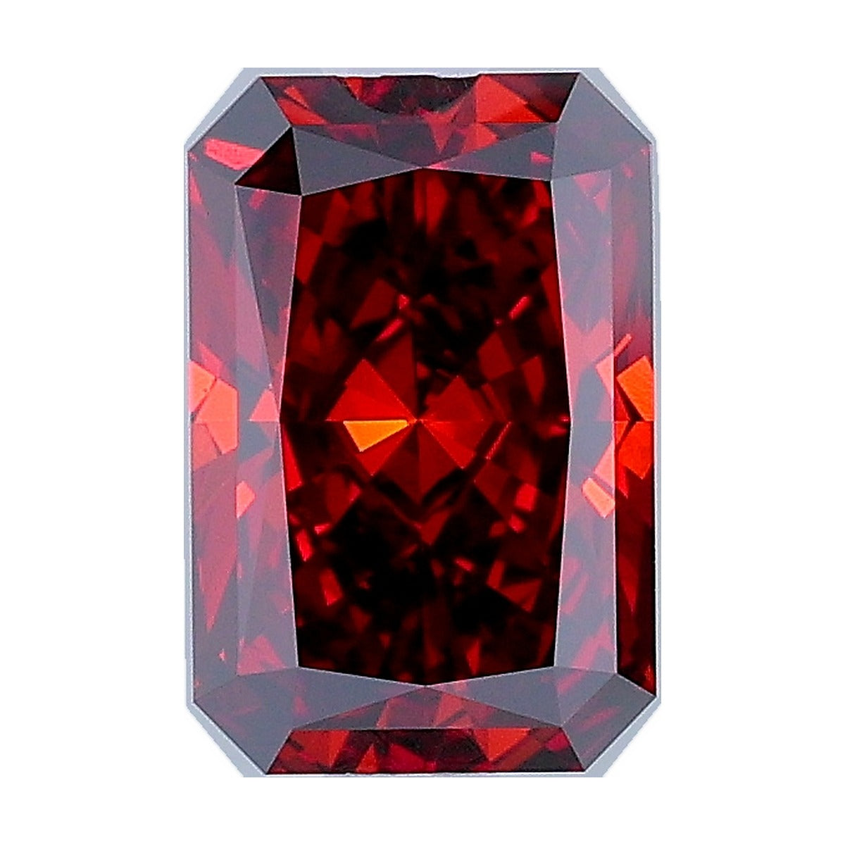 1.50 ct radiant lab-grown diamond, fancy brownish orange, VS1 clarity, IGI certified, still from its 360° video