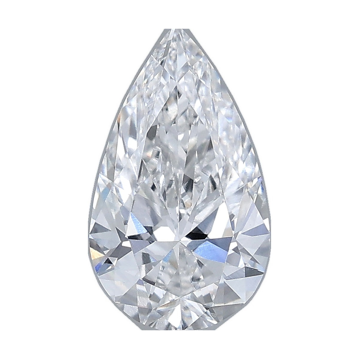 1.54 ct pear lab-grown diamond, D color, VVS2 clarity, IGI certified, still from its 360° video