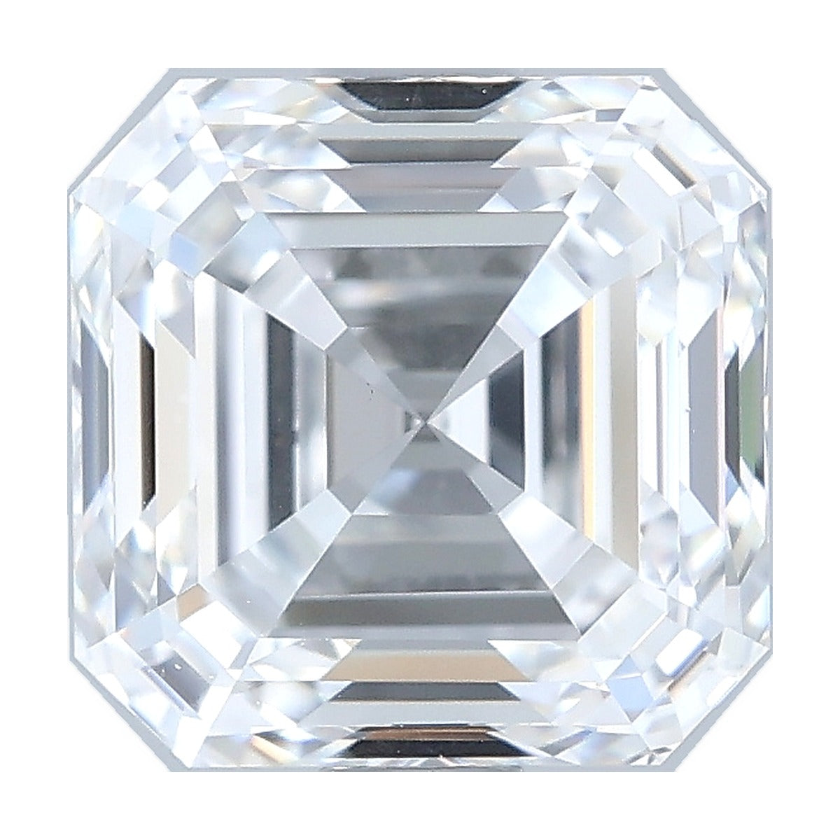 1.55 ct asscher lab-grown diamond, D color, VVS2 clarity, IGI certified, still from its 360° video
