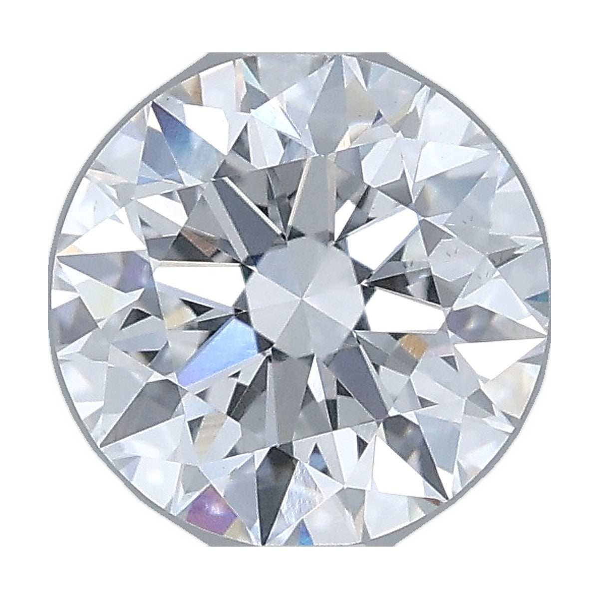 1.55 ct round lab-grown diamond, D color, VVS2 clarity, IGI certified, still from its 360° video
