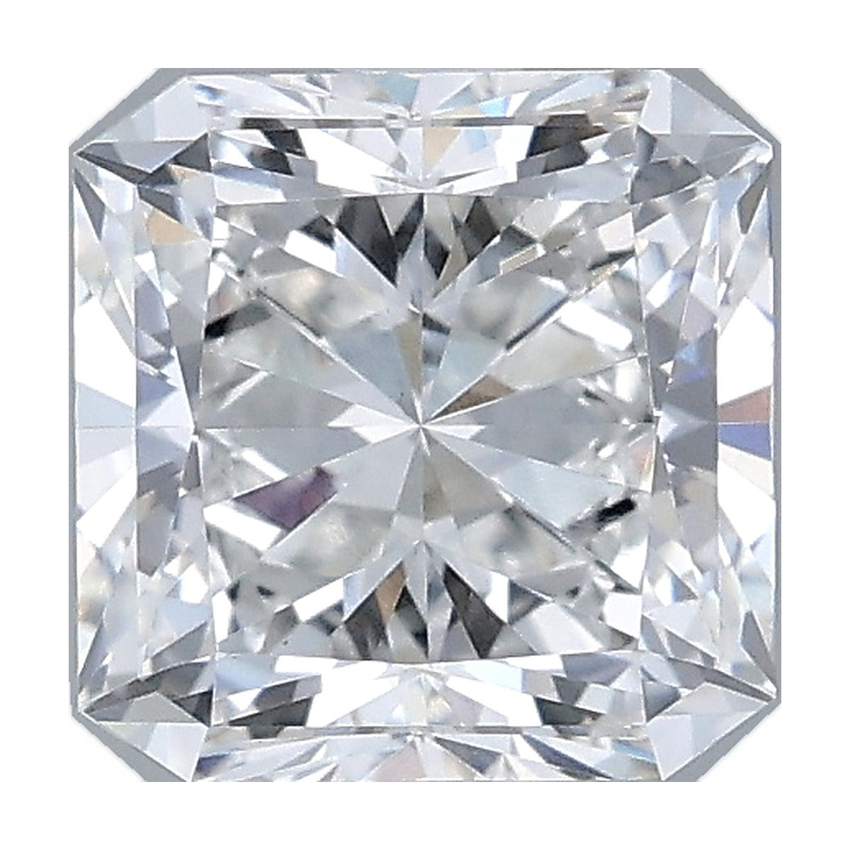 1.55 ct square radiant lab-grown diamond, F color, VS1 clarity, IGI certified, still from its 360° video
