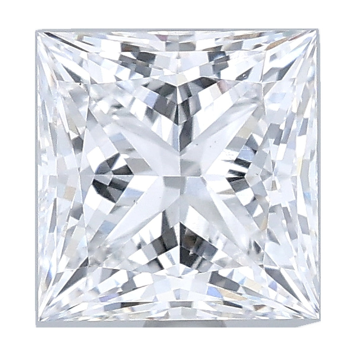 1.89 ct princess lab-grown diamond, D color, VS1 clarity, IGI certified, still from its 360° video