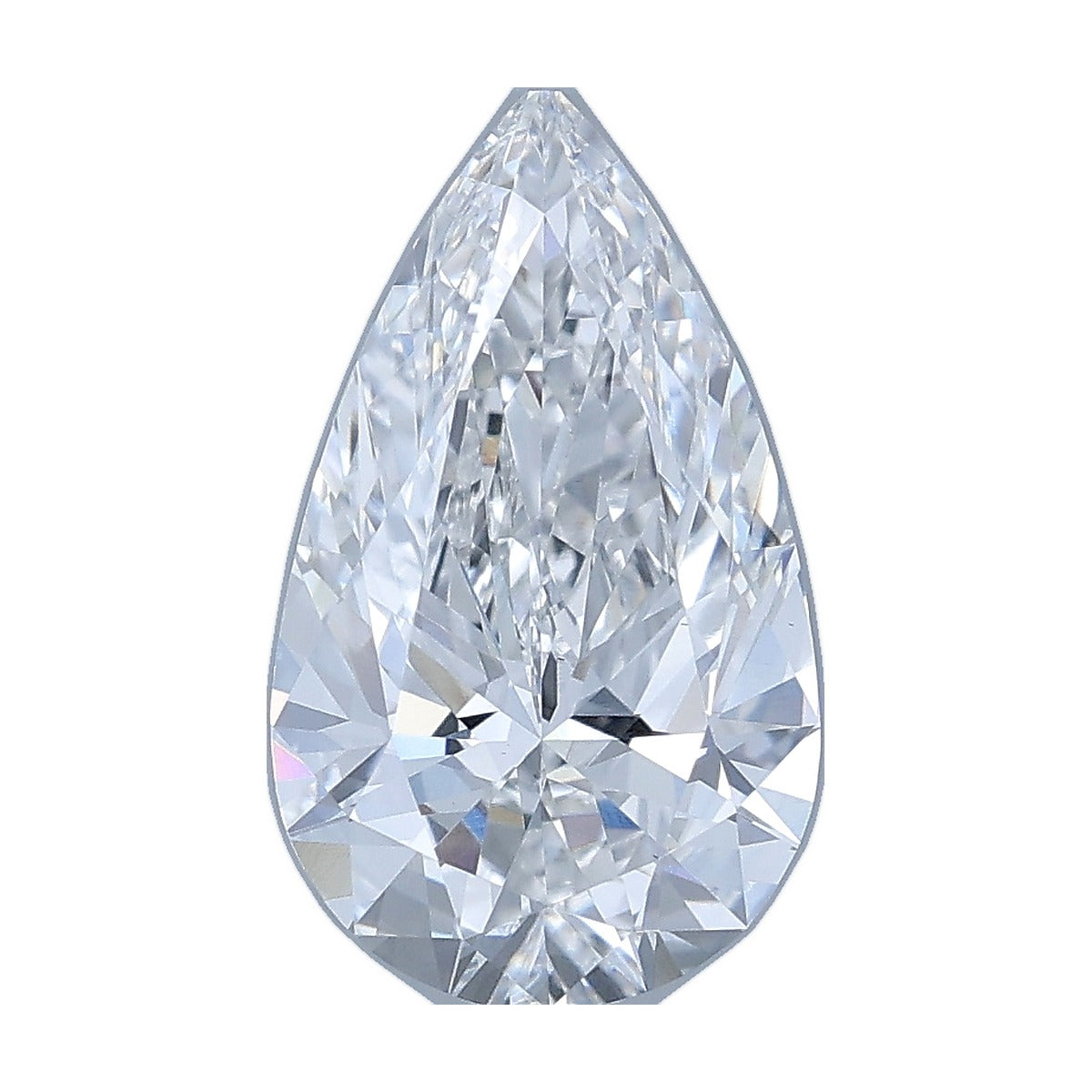 2.01 ct pear lab-grown diamond, E color, VS1 clarity, IGI certified, still from its 360° video
