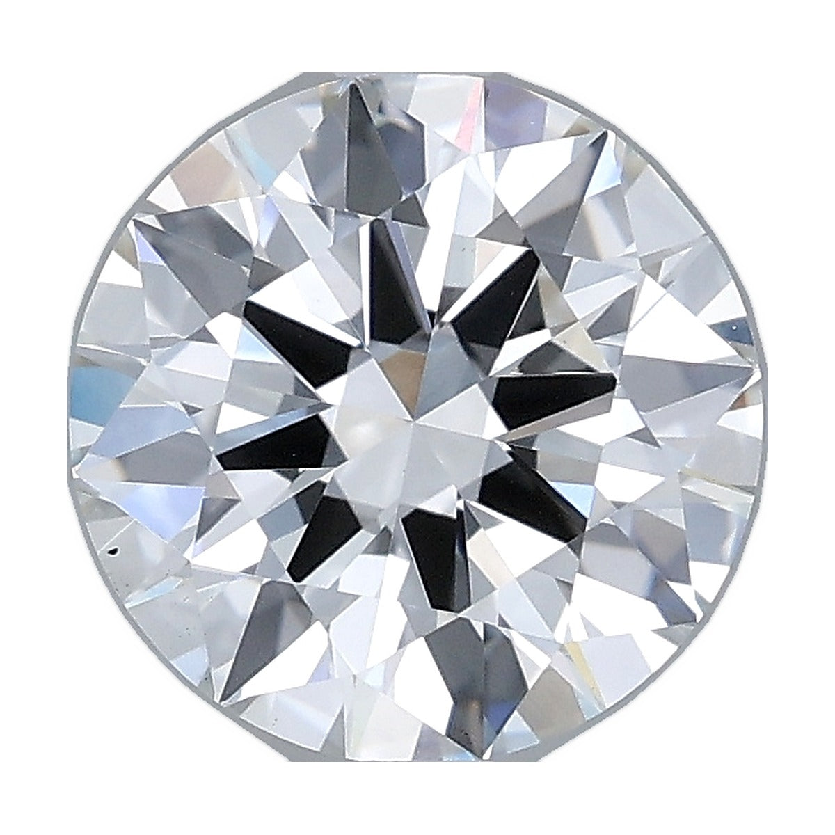 2.01 ct round lab-grown diamond, F color, VS1 clarity, IGI certified, still from its 360° video