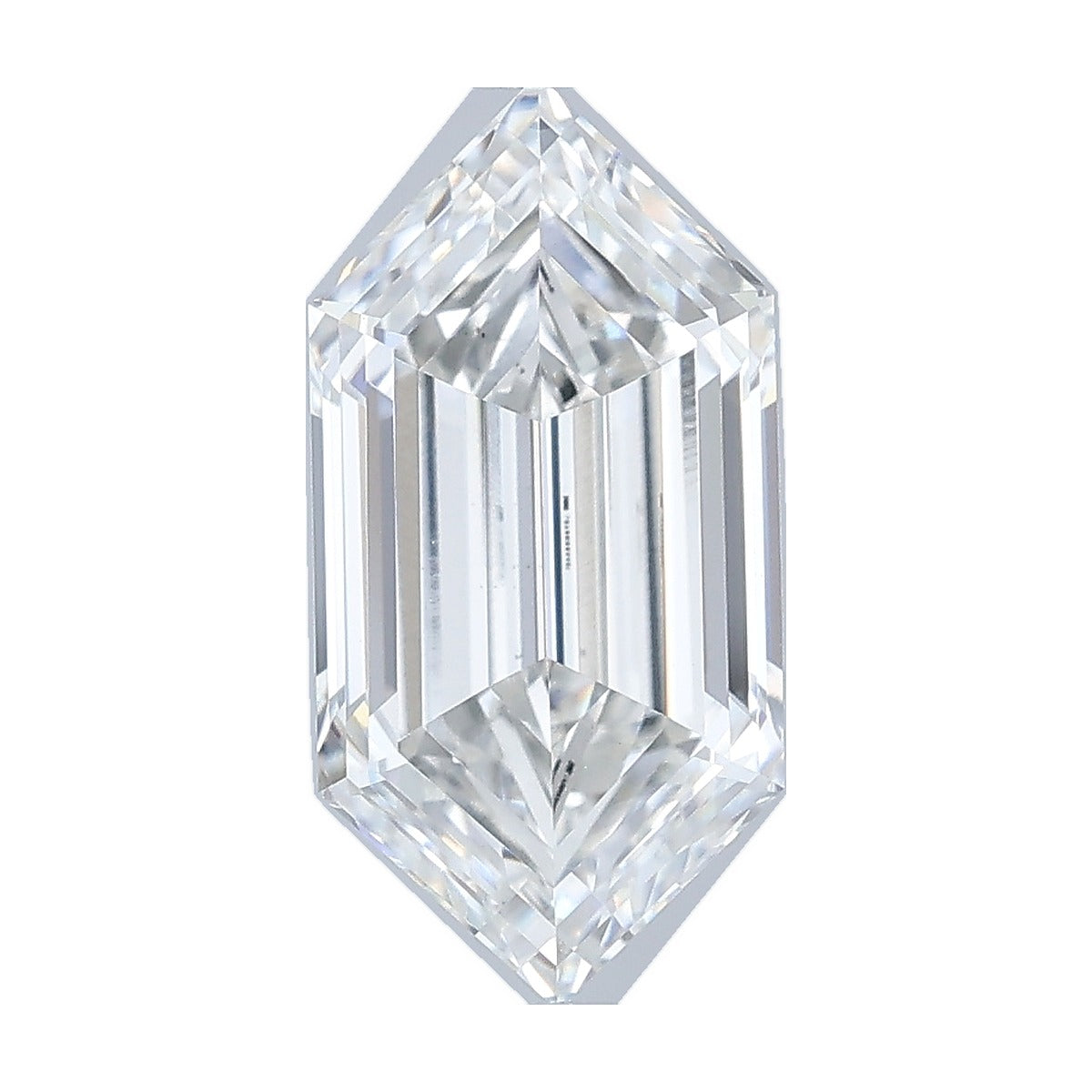 2.03 ct elongated hexagon lab-grown diamond, F color, VVS2 clarity, IGI certified, still from its 360° video